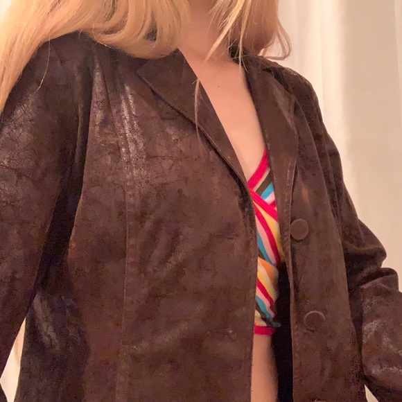 🌜RETRO “Worn in” Style Brown Rustic Jacket🌛 - Picture 5 of 5